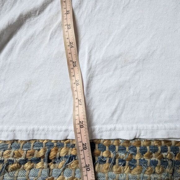 Wu Tang Clan L/S Thrashed Graphic Tee White Gildan Heavy Cotton XL Flaws - Picture 3 of 14